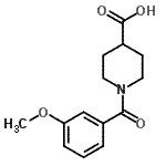 结构式 CAS# 353465-22-2, 1-(3-甲氧基苯甲酰基)-4-哌啶羧酸