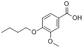 结构式 CAS# 3535-34-0, 4-丁氧基-3-甲氧基-苯甲酸