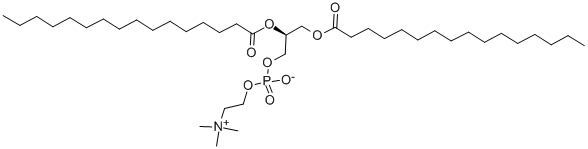 结构式 CAS# 35418-55-4, 2,3-二棕榈酰-Sn-甘油-1-磷酰胆碱