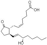 结构式 CAS# 35536-53-9, (5Z,13E,15S)-15-羟基-9-氧代前列腺-5,13-二烯-1-酸