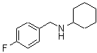 structure of CAS# 356531-67-4, N-(4-Fluorobenzyl)Cyclohexanamine;MFCD00716886;N-(4-fluorobenzyl)cyclohexanamine
