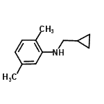 structure of CAS# 356539-50-9, N-(Cyclopropylmethyl)-2,5-Dimethylaniline;MFCD03211310;N-(Cyclopropylmethyl)-2,5-dimethylaniline