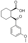 结构式 CAS# 357980-63-3, 顺式-2-(3-甲氧基苯甲酰基)环己烷-1-羧酸