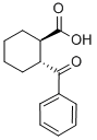 结构式 CAS# 3586-84-3, 反式-2-苯甲酰基-1-环己烷羧酸
