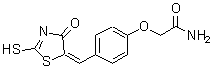 结构式 CAS# 359596-38-6, 2-{4-[(E)-(4-氧代-2-硫基-1,3-噻唑-5(4H)-亚基)甲基]苯氧基}乙酰胺