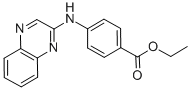 结构式 CAS# 361390-39-8, 4-(2-喹喔啉基氨基)苯甲酸乙酯