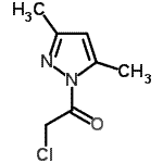 structure of CAS# 36140-55-3, 2-Chloro-1-(3,5-Dimethyl-1H-Pyrazol-1-Yl)Ethanone;1-(3,5-dimethylpyrazolyl)-2-chloroethan-1-one;2-Chloro-1-(2,5-dimethyl-1H-indol-3-yl)ethanone;2-chloro-1-(3,5-dimethyl-1H-pyrazol-1-yl)ethanone