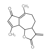 结构式 CAS# 36150-07-9, (3aS,9aS,9bS)-6,9-二甲基-3-亚甲基-4,5,9a,9b-四氢-3aH-薁并[5,4-d]呋喃-2,7-二酮