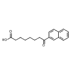 structure of CAS# 362669-52-1, 8-(2-Naphthyl)-8-Oxo-Octanoic Acid;8-(2-naphthyl)-8-oxooctanoic acid