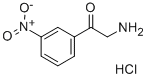 structure of CAS# 36765-84-1, 2-Amino-3'-nitroacetophenone Hydrochloride;[2-(3-Nitrophenyl)-2-Oxo-Ethyl]Ammonium;[2-(3-Nitrophenyl)-2-Oxoethyl]Ammonium;[2-Keto-2-(3-Nitrophenyl)Ethyl]Ammonium