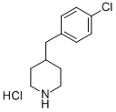 structure of CAS# 36938-76-8, 4-(4-Chlorobenzyl)Piperidine;4-(4-CHLOROBENZYL)PIPERIDINE HCL;4-(4-CHLOROBENZYL)PIPERIDINE;ALINDA 16258