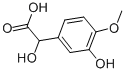 结构式 CAS# 3695-24-7, (2S)-2-羟基-2-(3-羟基-4-甲氧基-苯基)乙酸