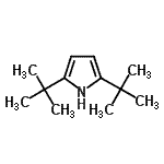 structure of CAS# 3760-56-3, 2,5-Bis(2-Methyl-2-Propanyl)-1H-Pyrrole;2,5-bis(tert-butyl)pyrrole;2,5-Di-tert-butyl-1H-pyrrole;MFCD00233173