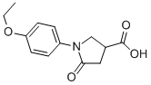 structure of CAS# 38160-04-2, (3S)-1-(4-Ethoxyphenyl)-5-Oxopyrrolidine-3-Carboxylate;(3S)-1-(4-Ethoxyphenyl)-5-Oxo-Pyrrolidine-3-Carboxylate;(3S)-1-(4-Ethoxyphenyl)-5-Oxo-3-Pyrrolidinecarboxylate;(3S)-1-(4-Ethoxyphenyl)-5-Keto-Pyrrolidine-3-Carboxylate