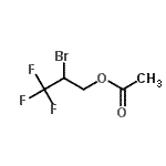 structure of CAS# 383-68-6, 2-Bromo-3,3,3-Trifluoropropyl Acetate;1-Propanol, 2-bromo-3,3,3-trifluoro-, 1-acetate;2-Bromo-3,3,3-trifluoropropyl acetate #;3-Acetoxy-2-bromo-1,1,1-trifluoropropane
