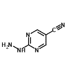 structure of CAS# 38373-51-2, 2-Hydrazino-5-Pyrimidinecarbonitrile;2-hydrazino-5-pyrimidinecarbonitrile;2-hydrazinylpyrimidine-5-carbonitrile;MFCD00232775