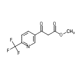 结构式 CAS# 386704-15-0, 甲基3-氧代-3-[6-(三氟甲基)-3-吡啶基]丙酸酯