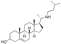structure of CAS# 3915-24-0, (3S,8S,9S,10R,13S,14S,17S)-10,13-Dimethyl-17-[(1S)-1-(3-Methylbutylamino)Ethyl]-2,3,4,7,8,9,11,12,14,15,16,17-Dodecahydro-1H-Cyclopenta[a]Phenanthren-3-Ol;(3S,8S,9S,10R,13S,14S,17S)-17-[(1S)-1-(Isopentylamino)Ethyl]-10,13-Dimethyl-2,3,4,7,8,9,11,12,14,15,16,17-Dodecahydro-1H-Cyclopenta[A]Phenanthren-3-Ol;(3S,8S,9S,10R,13S,14S,17S)-17-[(1S)-1-(Isoamylamino)Ethyl]-10,13-Dimethyl-2,3,4,7,8,9,11,12,14,15,16,17-Dodecahydro-1H-Cyclopenta[A]Phenanthren-3-Ol;22-Azacholesterol