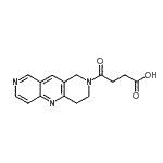 structure of CAS# 392233-82-8, 4-(3,4-Dihydropyrido[4,3-b][1,6]Naphthyridin-2(1H)-Yl)-4-Oxobutanoic Acid;4-(3,4-Di<wbr>hydropyri<wbr>do[4,3-b]<wbr>-1,6-naph<wbr>thydrin-2<wbr>(1H)-yl)-<wbr>4-oxobuta<wbr>noic acid;4-(3,4-Dihydropyrido[4,3-b]-1,6-naphthyridin-2(1H);4-(3,4-Di<wbr>hydropyri<wbr>do[4,3-b]<wbr>-1,6-naph<wbr>thyridin-<wbr>2(1H)-yl)<wbr>-4-oxobut<wbr>anoic acid