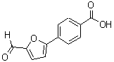 structure of CAS# 39245-15-3, 4-(5-Formyl-2-Furyl)Benzoic Acid;4-(5-Formyl-2-Furyl)Benzoate;4-(5-Methanoylfuran-2-Yl)Benzoate;Zinc00035747