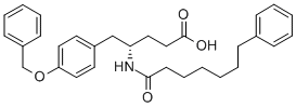 结构式 CAS# 393569-31-8, (S)-5-(4-苄氧基苯基)-4-((7-苯基庚酰基)氨基)戊酸
