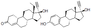 CAS#: 39366-37-5， Norgestrel mixed with ethynyl estradiol