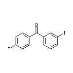structure of CAS# 395-11-9, (4-Fluorophenyl)(3-Iodophenyl)Methanone;4-Fluoro-3'-iodobenzophenone;MFCD02260397