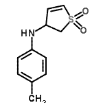 结构式 CAS# 39565-71-4, N-(4-甲基苯基)-2,3-二氢-3-噻吩胺1,1-二氧化物