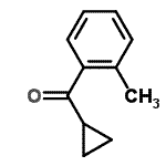 structure of CAS# 39615-34-4, Cyclopropyl(2-Methylphenyl)Methanone;Cyclopropyl 2-methylphenyl ketone;cyclopropyl(2-methylphenyl)methanone;MFCD03841206