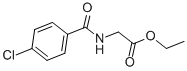 structure of CAS# 39735-52-9, Ethyl 2-[(4-Chlorobenzoyl)Amino]Acetate;2-[[(4-Chlorophenyl)-Oxomethyl]Amino]Acetic Acid Ethyl Ester;2-[(4-Chlorobenzoyl)Amino]Acetic Acid Ethyl Ester;Ethyl 2-[(4-Chlorophenyl)Carbonylamino]Ethanoate