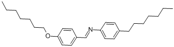 structure of CAS# 39777-22-5, 4-Heptyloxybenzylidene-4'-Heptylaniline;(4-Heptoxybenzylidene)-(4-Heptylphenyl)Amine;4-Heptyl-N-((E)-[4-(Heptyloxy)Phenyl]Methylidene)Aniline;P-Heptyloxybenzylidene P-Heptylaniline