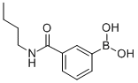 structure of CAS# 397843-70-8, 3-(Butylaminocarbonyl)Phenylboronic Acid;Boronic Acid, [3-[(Butylamino)Carbonyl]Phenyl]- (9CI);3-(Butylaminocarbonyl)Benzeneboronic Acid 97%;3-(N-Butylcarbamoyl)Benzeneboronic Acid, 97%