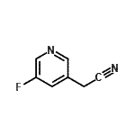 structure of CAS# 39891-06-0, (5-Fluoro-3-Pyridinyl)Acetonitrile;2-(5-Fluoropyridin-3-yl)acetonitrile;3-Fluoropyridine-5-acetonitrile