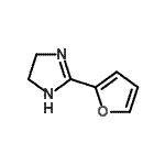 structure of CAS# 40029-93-4, 2-(2-Furyl)-4,5-Dihydro-1H-Imidazole;1H-imidazole, 2-(2-furanyl)-4,5-dihydro-;2-(2-furyl)-4,5-dihydro-1H-imidazole;2-(2-imidazolin-2-yl)furan