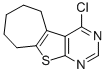 structure of CAS# 40106-58-9, 4-Chloro-6,7,8,9-Tetrahydro-5H-Cyclohepta[4,5]Thieno[2,3-d]Pyrimidine;Mo 07023