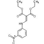 结构式 CAS# 40107-10-6, 二乙基{[(3-硝基苯基)氨基]亚甲基}丙二酸酯