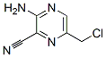 structure of CAS# 40127-91-1, 3-Amino-6-(Chloromethyl)Pyrazinecarbonitrile;3-Amino-6-(Chloromethyl)-2-Pyrazinecarbonitrile;3-Amino-6-(Chloromethyl)Pyrazinonitrile;Pyrazine-2-Carbonitrile, 3-Amino-6-Chloromethyl-