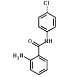 structure of CAS# 40138-66-7, 2-Amino-N-(4-Chlorophenyl)Benzamide;(2-aminophenyl)-N-(4-chlorophenyl)carboxamide;2-amino-N-(4-chlorophenyl)benzamide;2-amino-N-(4-chlorophenyl)benzenecarboxamide