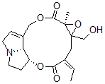 structure of CAS# 40158-95-0, (7beta,13epsilon)-19-Hydroxy-12,13-epoxysenecionan-11,16-dione