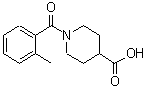 structure of CAS# 401581-31-5, 1-(2-Methylbenzoyl)-4-Piperidinecarboxylic Acid;1-(2-methylbenzoyl)-4-piperidinecarboxylic acid;1-(2-Methyl-benzoyl)-piperidine-4-carboxylic acid;1-[(2-methylphenyl)carbonyl]piperidine-4-carboxylic acid