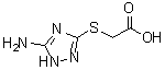 structure of CAS# 401638-68-4, [(5-Amino-1H-1,2,4-Triazol-3-Yl)Sulfanyl]Acetic Acid;[(3-amino-1H-1,2,4-triazol-5-yl)thio]acetic acid;[(5-amino-4H-1,2,4-triazol-3-yl)sulfanyl]acetic acid;MFCD08273690
