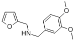 structure of CAS# 40171-98-0, (3,4-Dimethoxy-Benzyl)-Furan-2-Ylmethyl-Amine;(3,4-Dimethoxyphenyl)Methyl-(2-Furylmethyl)Ammonium;(3,4-Dimethoxybenzyl)-(2-Furylmethyl)Ammonium;Zinc00300138