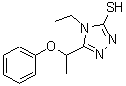 结构式 CAS# 403990-82-9, 4-乙基-5-(1-苯氧基乙基)-4H-1,2,4-三唑-3-硫醇