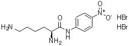 结构式 CAS# 40492-96-4, (2S)-2,6-二氨基-N-(4-硝基苯基)己酰胺二氢溴酸盐