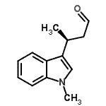structure of CAS# 406920-65-8, (3S)-3-(1-Methyl-1H-Indol-3-Yl)Butanal;(3S)-(+)-3-(1-METHYL-1H-INDOL-3-YL)-1-BUTYRALDEHYDE;591343_ALDRICH