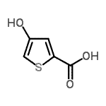 structure of CAS# 40748-90-1, 4-Hydroxy-2-Thiophenecarboxylic Acid;4-Hydroxy-2-thiophenecarboxylic acid;4-hydroxythiophene-2-carboxylic acid;MFCD08695062