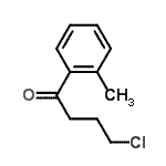 structure of CAS# 40877-13-2, 4-Chloro-1-(2-Methylphenyl)-1-Butanone;4-Chloro-1-(2-methylphenyl)-1-oxobutane;MFCD03841047