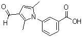 结构式 CAS# 409353-42-0, 3-(3-甲酰基-2,5-二甲基-1H-吡咯-1-基)苯甲酸