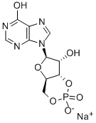 structure of CAS# 41092-64-2, Inosine 3',5'-cyclic monophosphate sodium salt;Inosine-3'',5''-Cyclic Monophosphoric Acid Sodium Salt;INOSINE 3':5'-CYCLIC MONOPHOSPHATE SODIUM SALT;INOSINE-3',5'-CYCLIC MONOPHOSPHATE SODIUM SALT