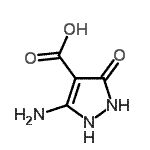 结构式 CAS# 412301-20-3, 5-氨基-3-氧代-2,3-二氢-1H-吡唑-4-羧酸
